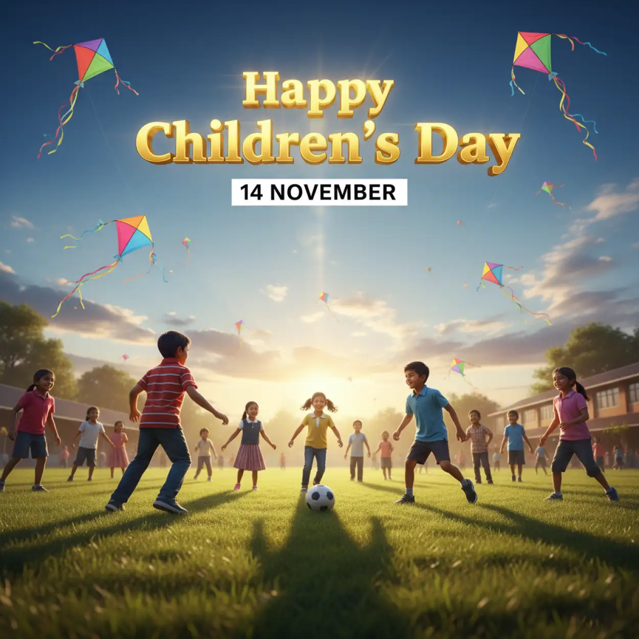 Free Download Happy Childrens Day Invitation Card Design - High Quality Happy Childrens Day Background