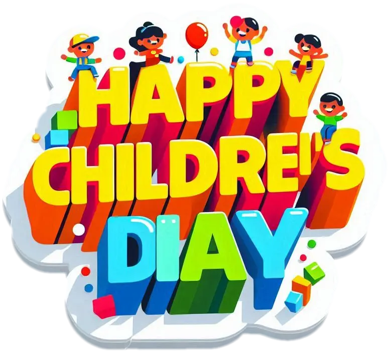 happy childrens day png with text