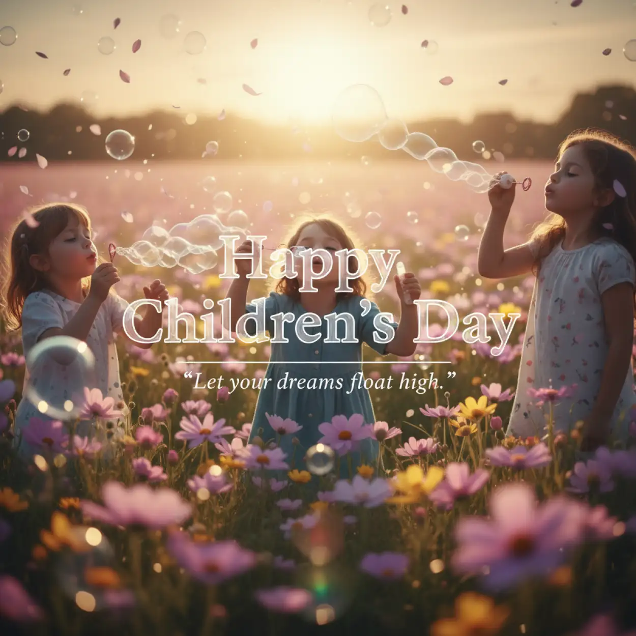 happy childrens day quotes with animated kids image