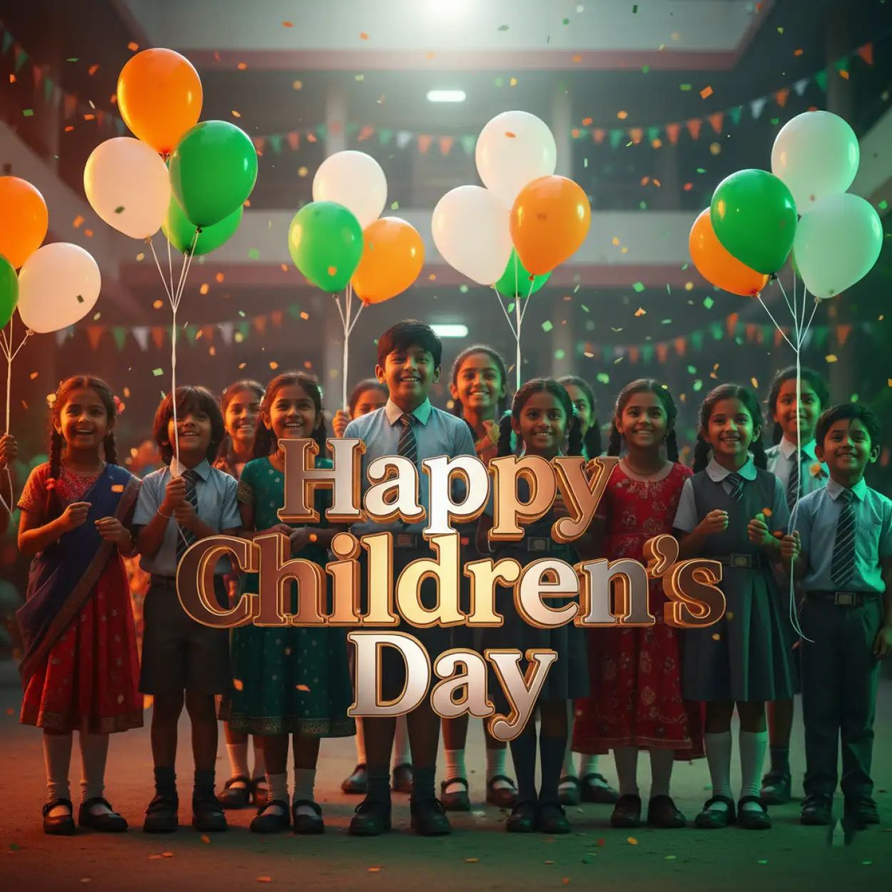 happy childrens day social media template