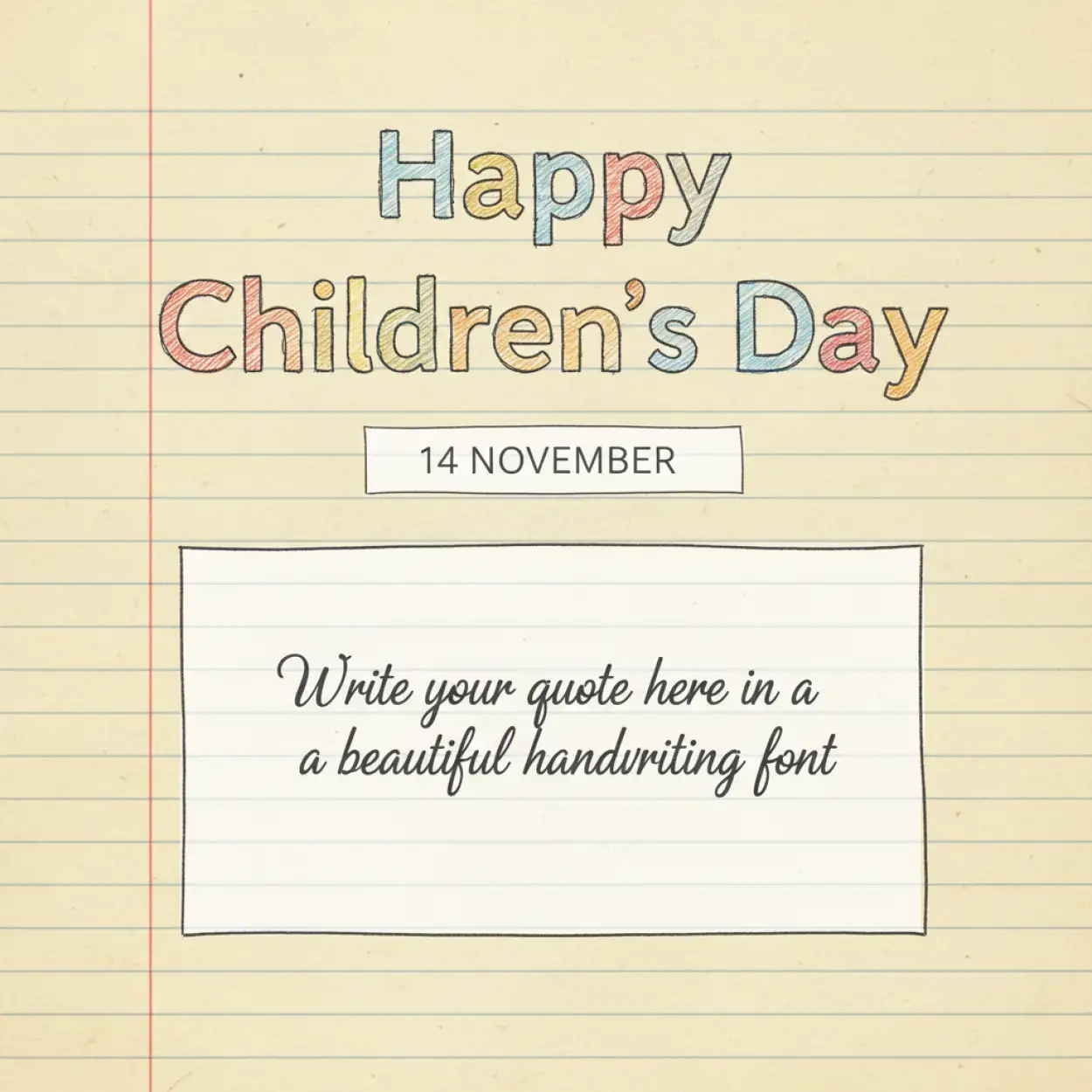 Free Download Happy Childrens Day Vector Illustration For Social Media - High Quality Happy Childrens Day Background