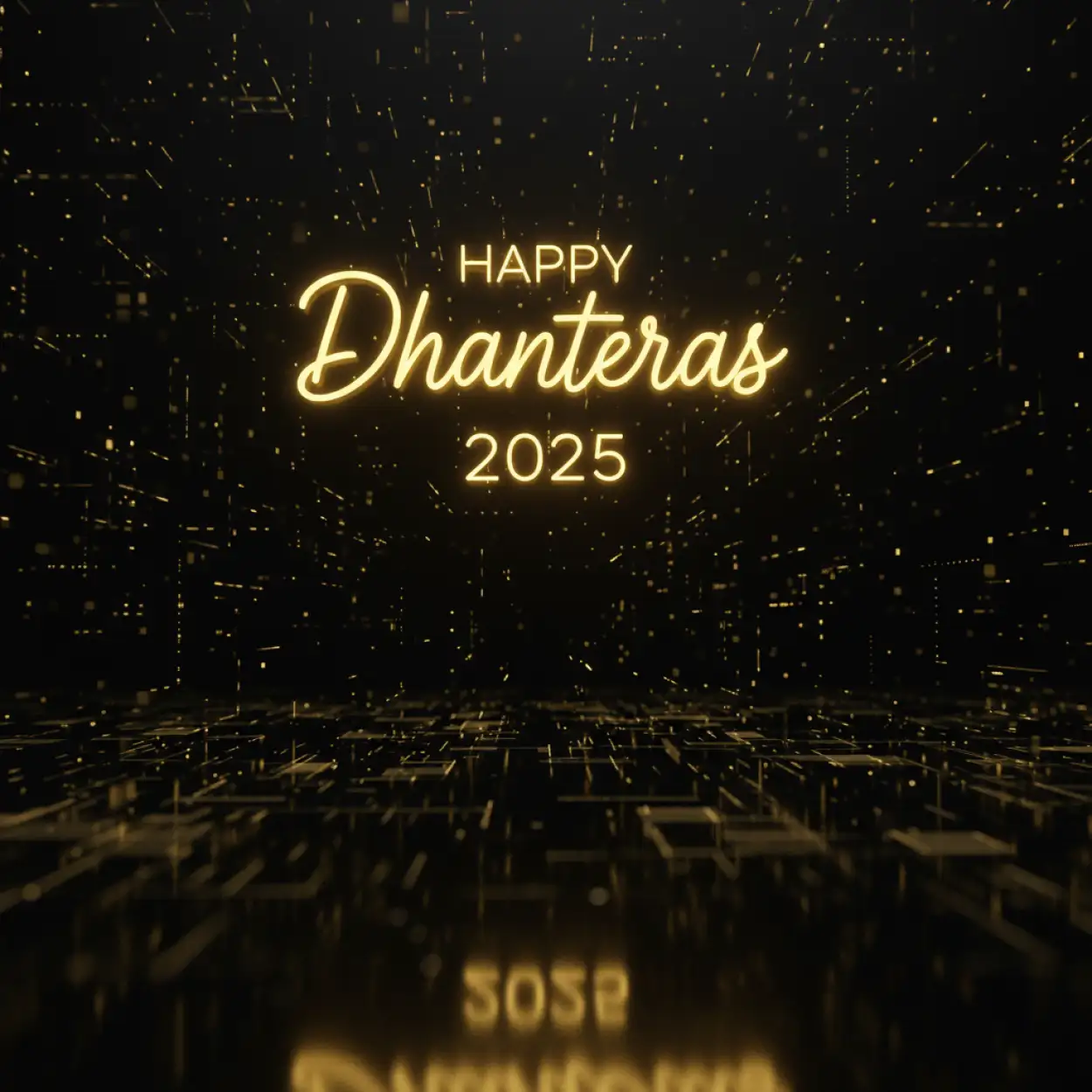 happy dhanteras 2025 gold jewelry advertisement