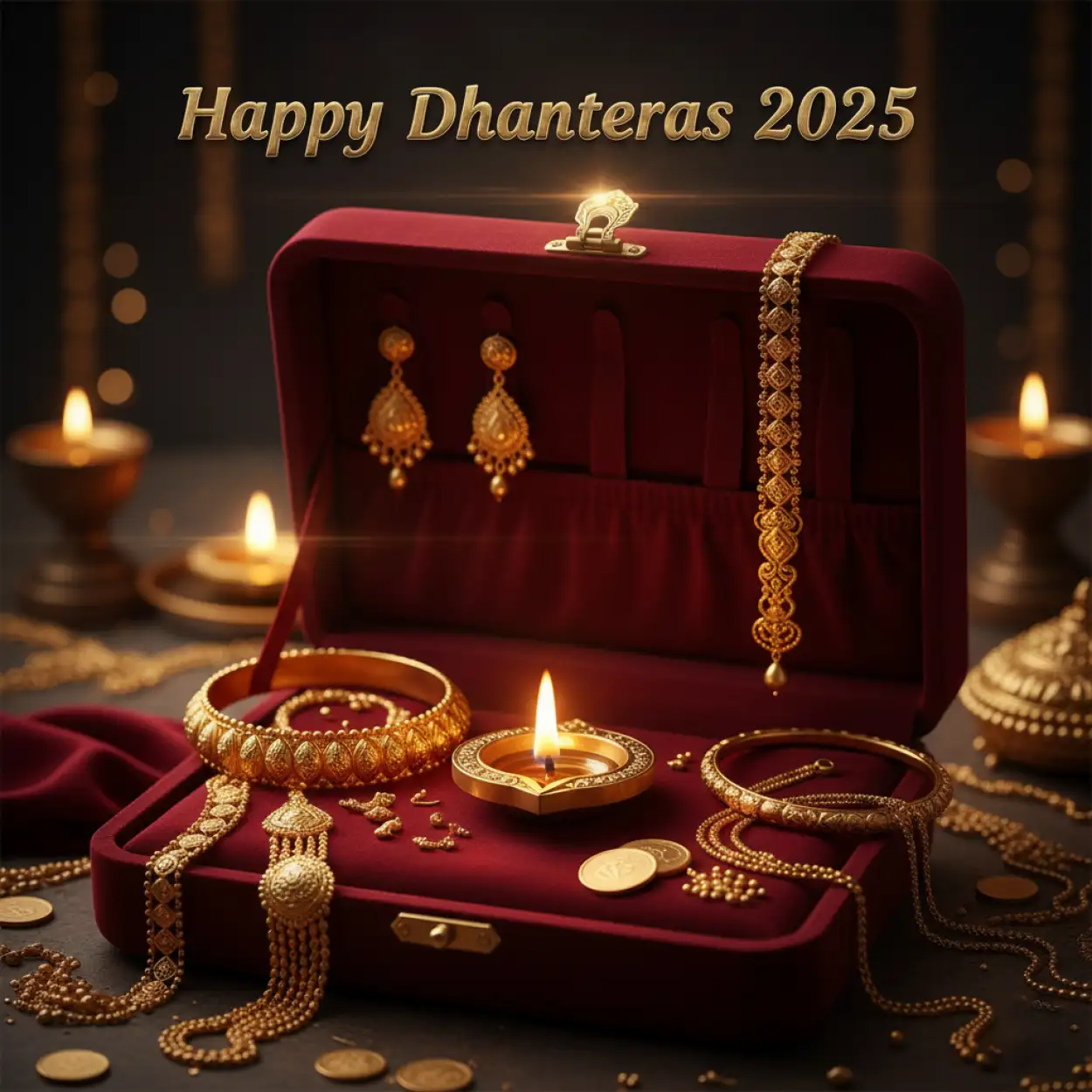 Happy Dhanteras 2025 Photo With Diya Light - Royalty Free Happy Dhanteras 2025 Image | Pngmagic Free Download Happy Dhanteras 2025 Photo With Diya Light - High Quality Happy Dhanteras 2025 Background
