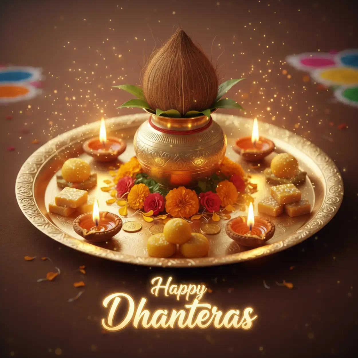 Free Download Happy Dhanteras Background For Photoshop - High Quality Happy Dhanteras Background