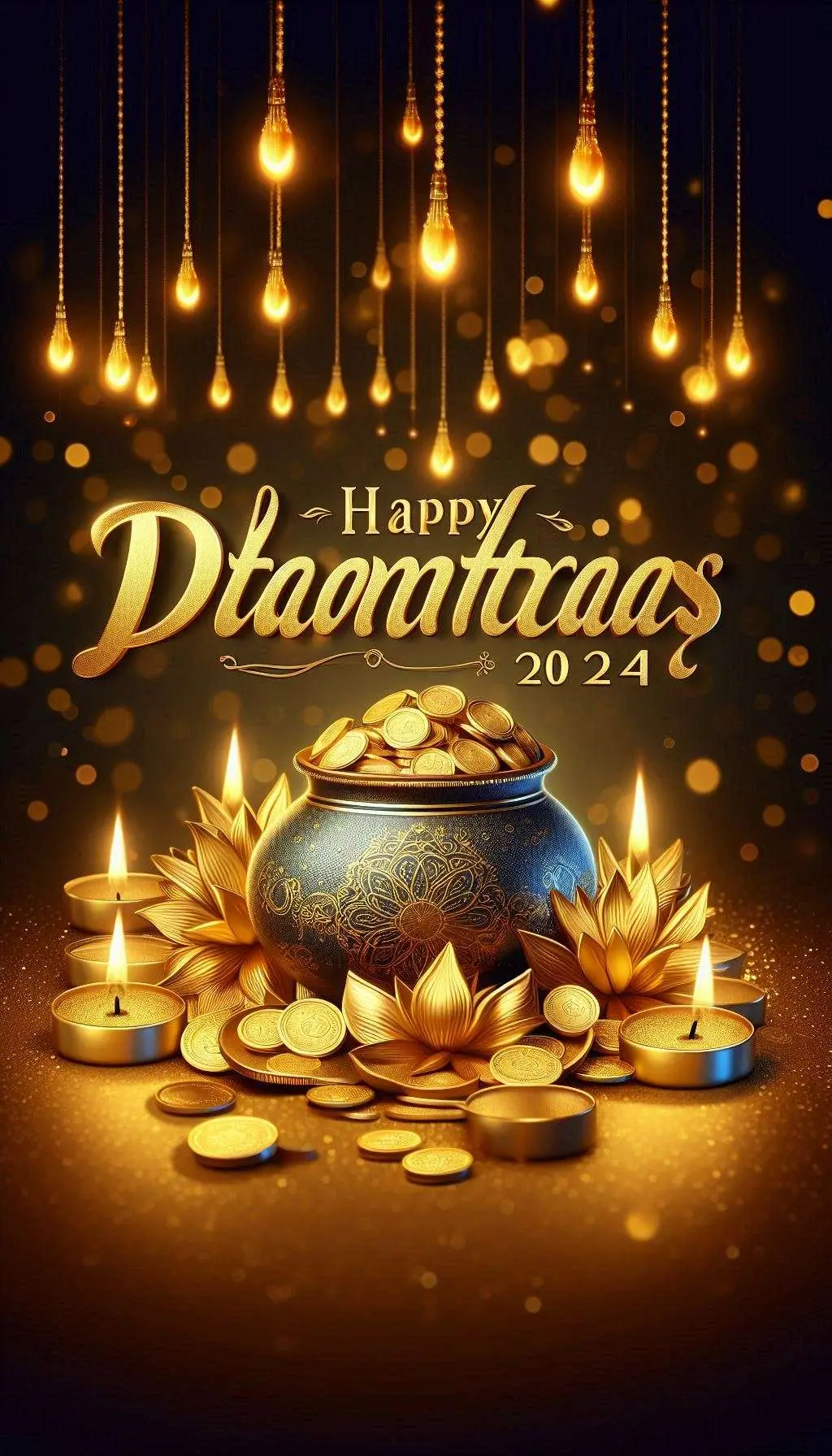 happy dhanteras gold coin images