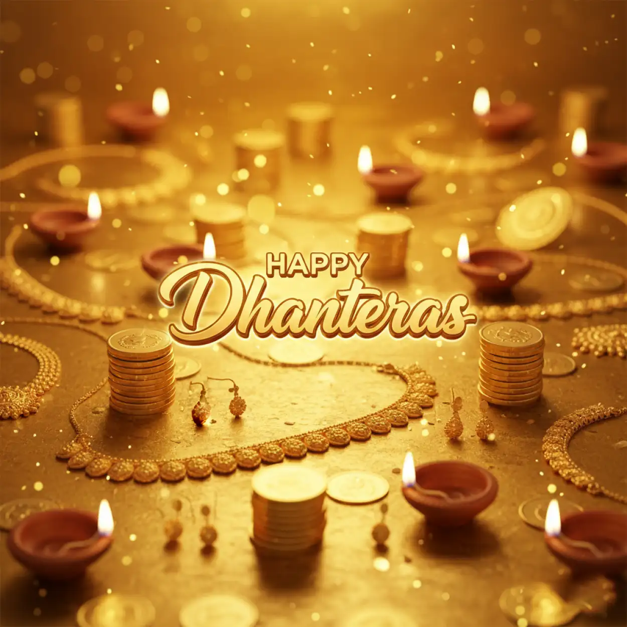 Free Download Happy Dhanteras Greeting Card With Name Edit - High Quality Happy Dhanteras Background