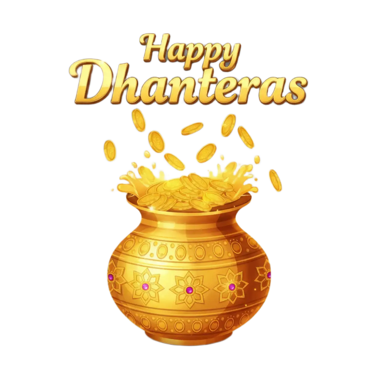 happy dhanteras png for e-commerce offer post