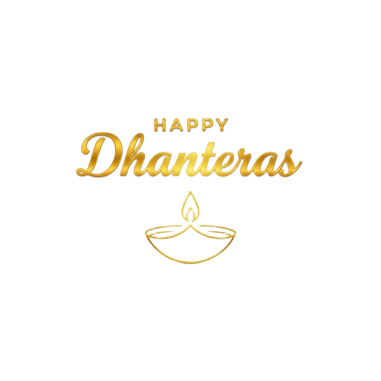 happy dhanteras png in 3d rendering style