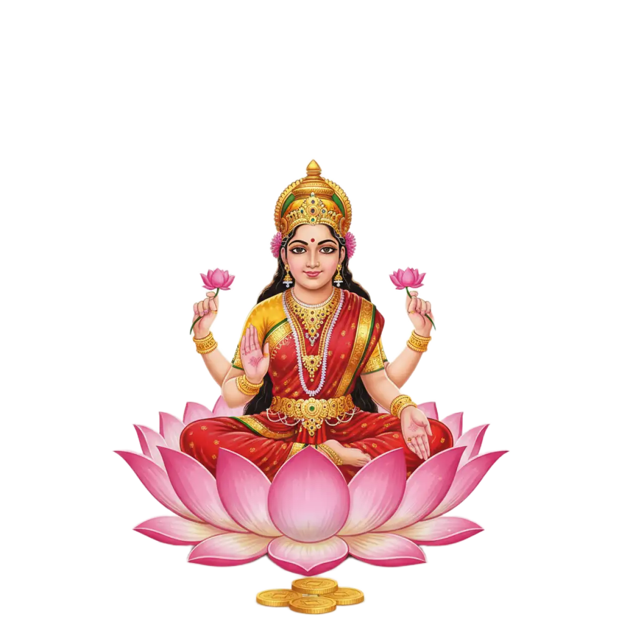 happy dhanteras png with goddess lakshmi