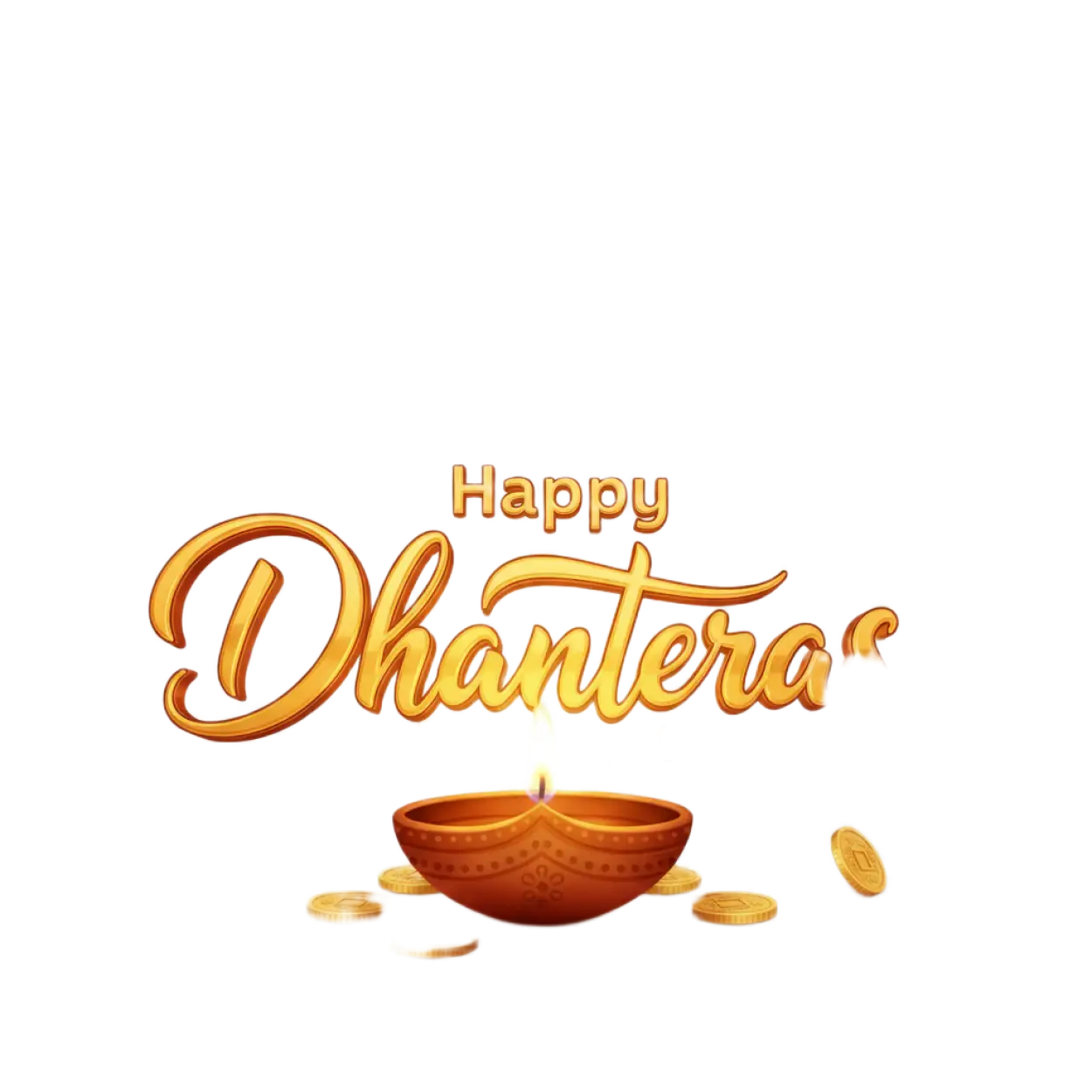 happy dhanteras png with traditional motif