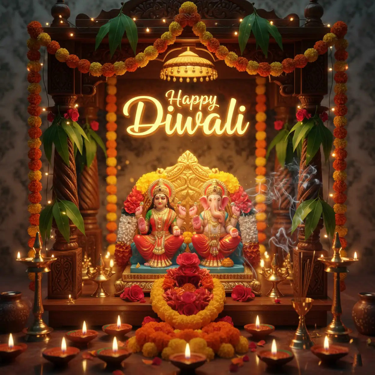 happy diwali 2025 photo frame template