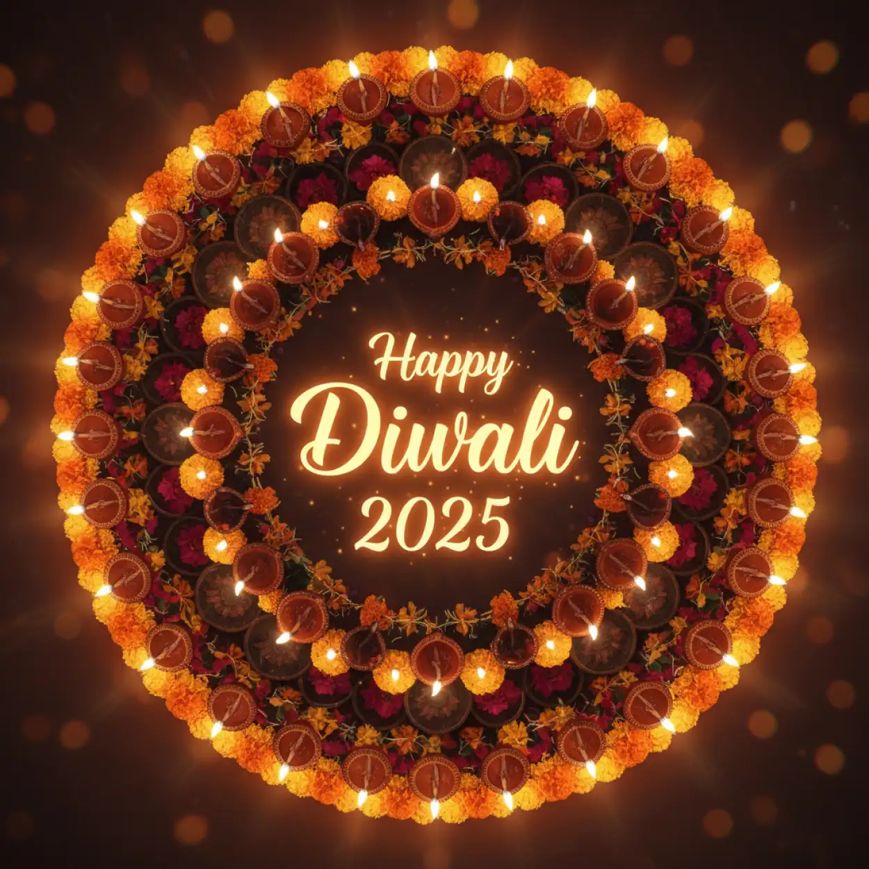 happy diwali 2025 rangoli design images for floor