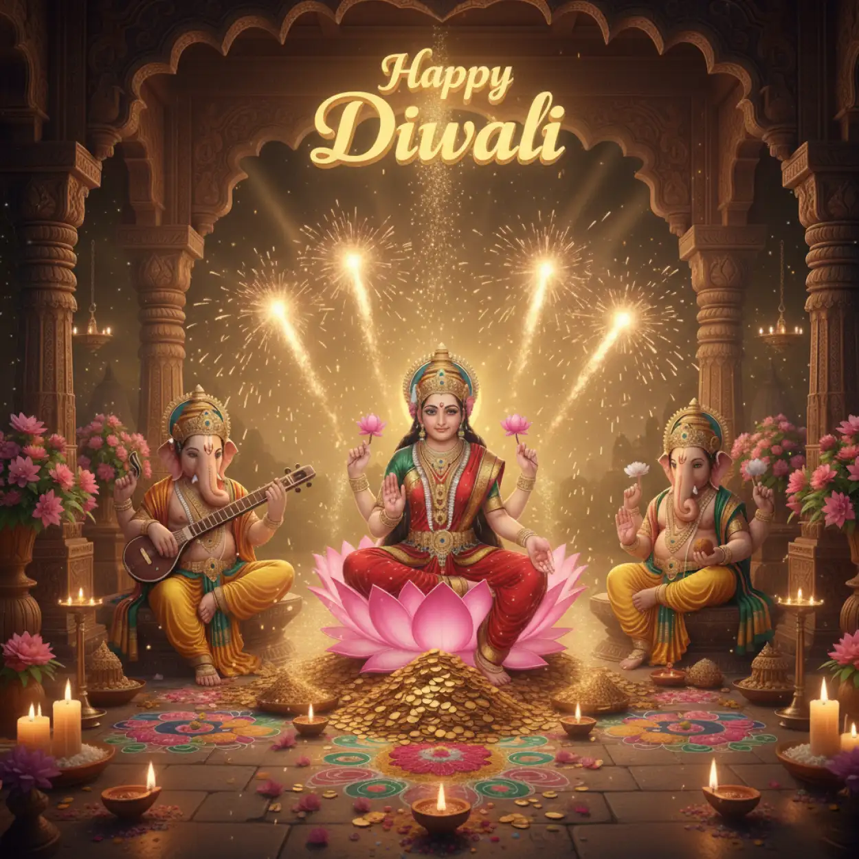 Free Download Happy Diwali Greeting Card Design Free - High Quality Happy Diwali Background