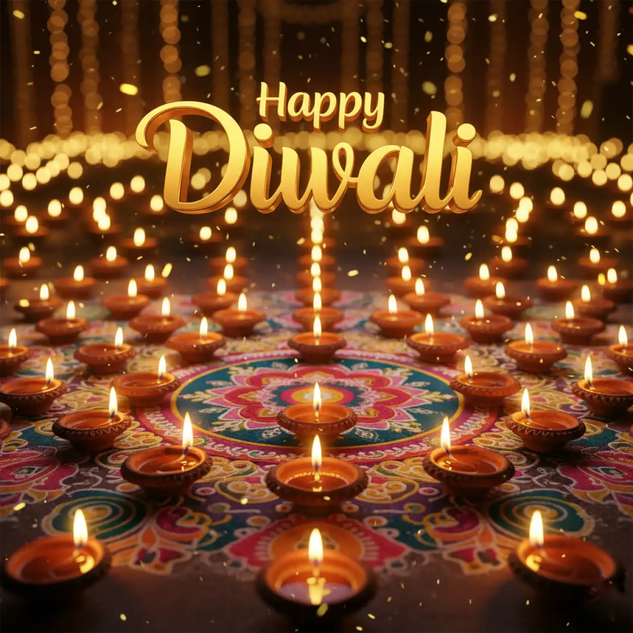 Free Download Happy Diwali Lights Decoration Pictures - High Quality Happy Diwali Background