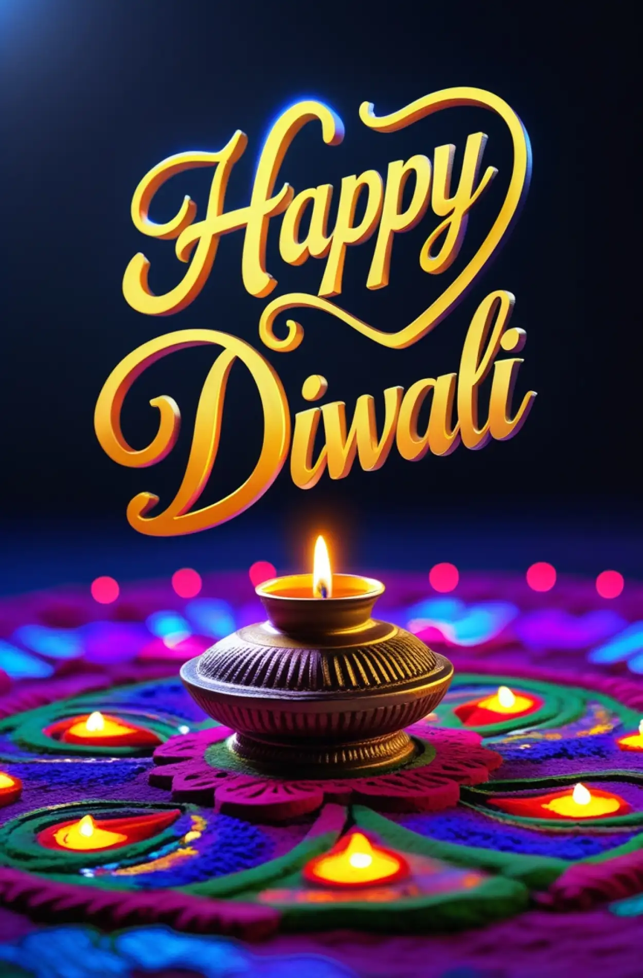 Free Download Happy Diwali Night City Lights Photography - High Quality Happy Diwali Background