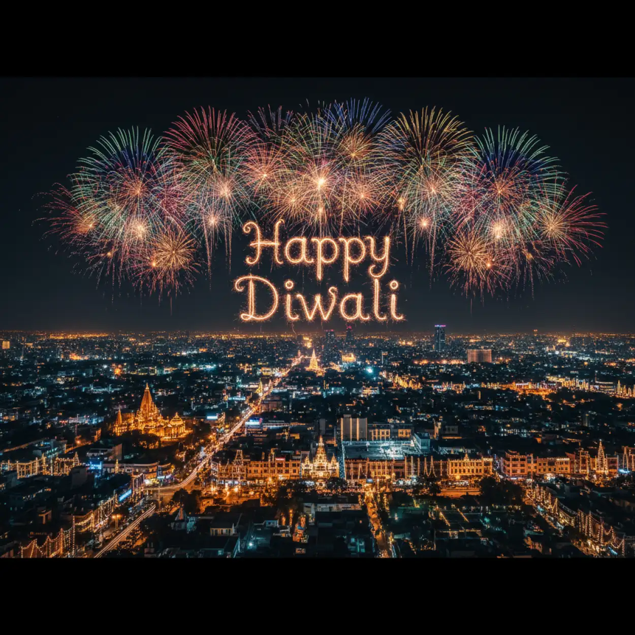 Happy Diwali Night City View With Fireworks Hd - Royalty Free Happy Diwali Image | Pngmagic Free Download Happy Diwali Night City View With Fireworks Hd - High Quality Happy Diwali Background