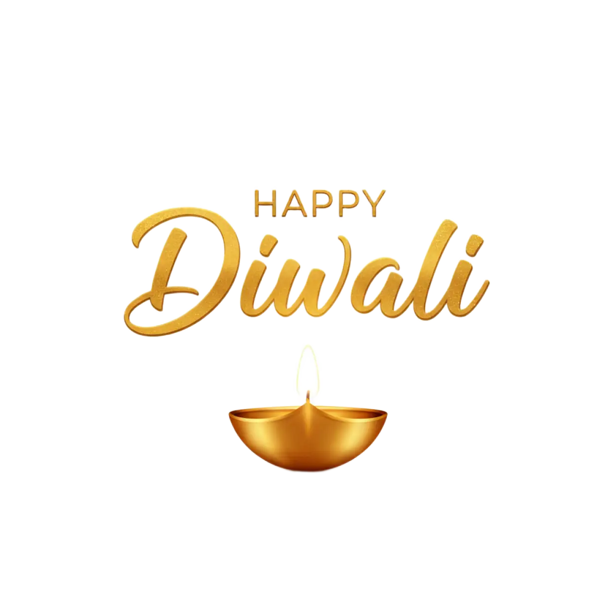 happy diwali png with diya and lights