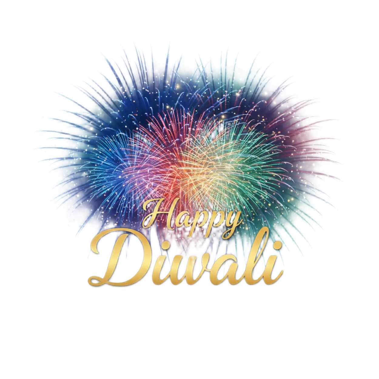 happy diwali png with firecrackers and lamps