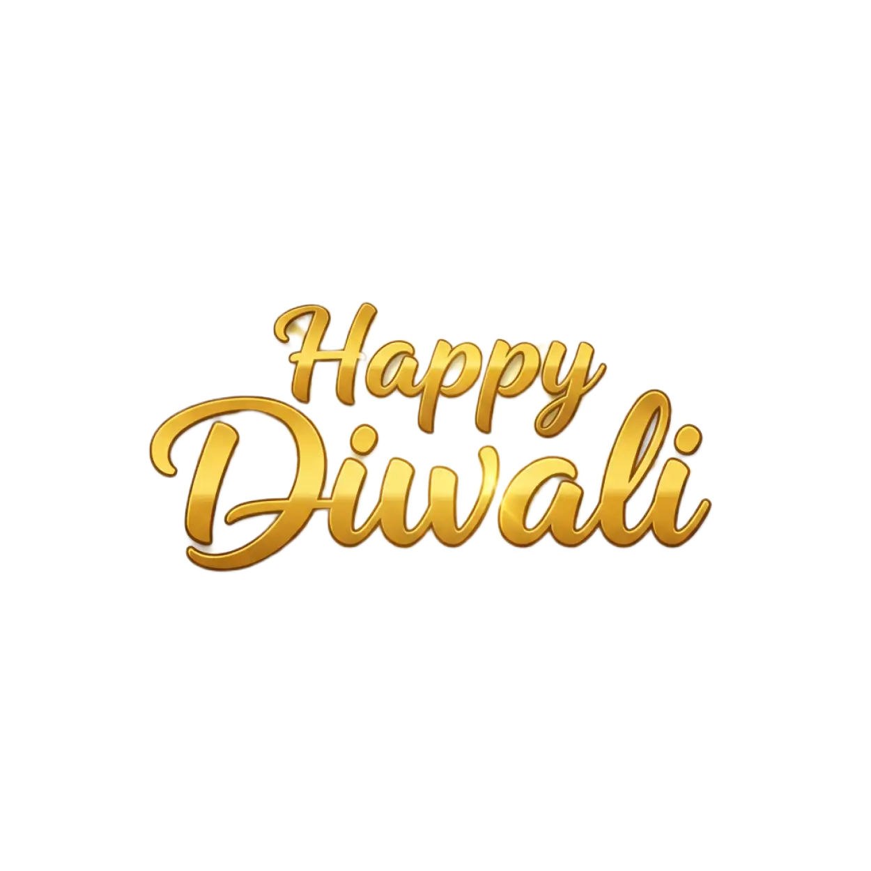 happy diwali png with glowing effects
