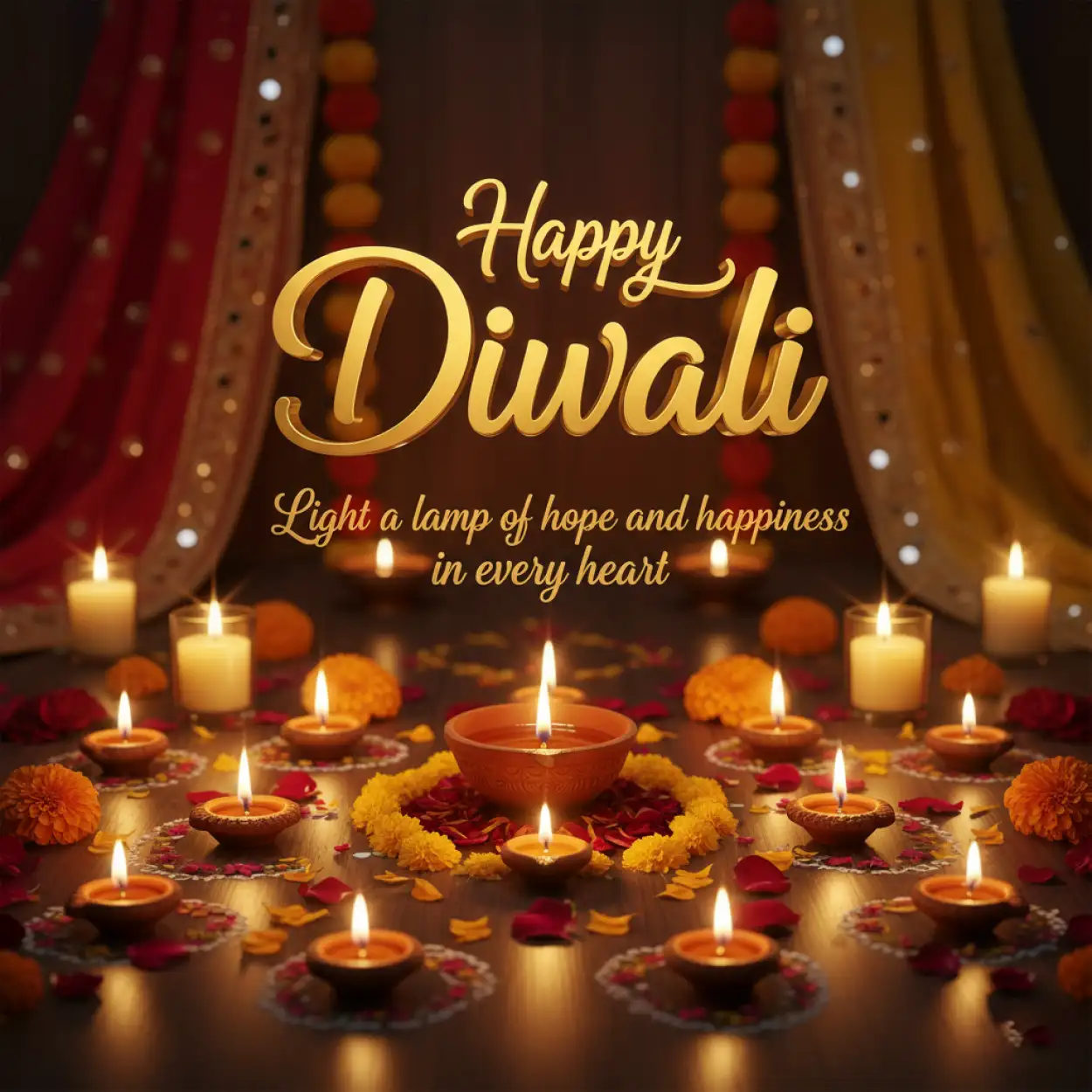 happy diwali wishes with beautiful typography quotes