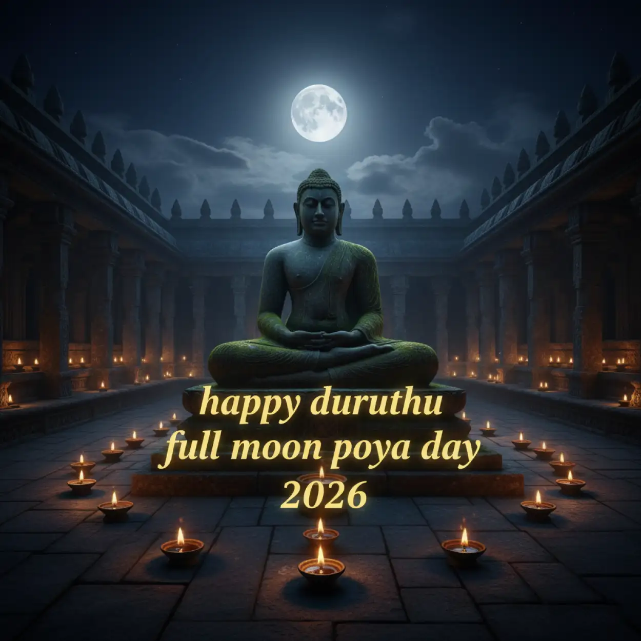 happy duruthu full moon poya day 2026