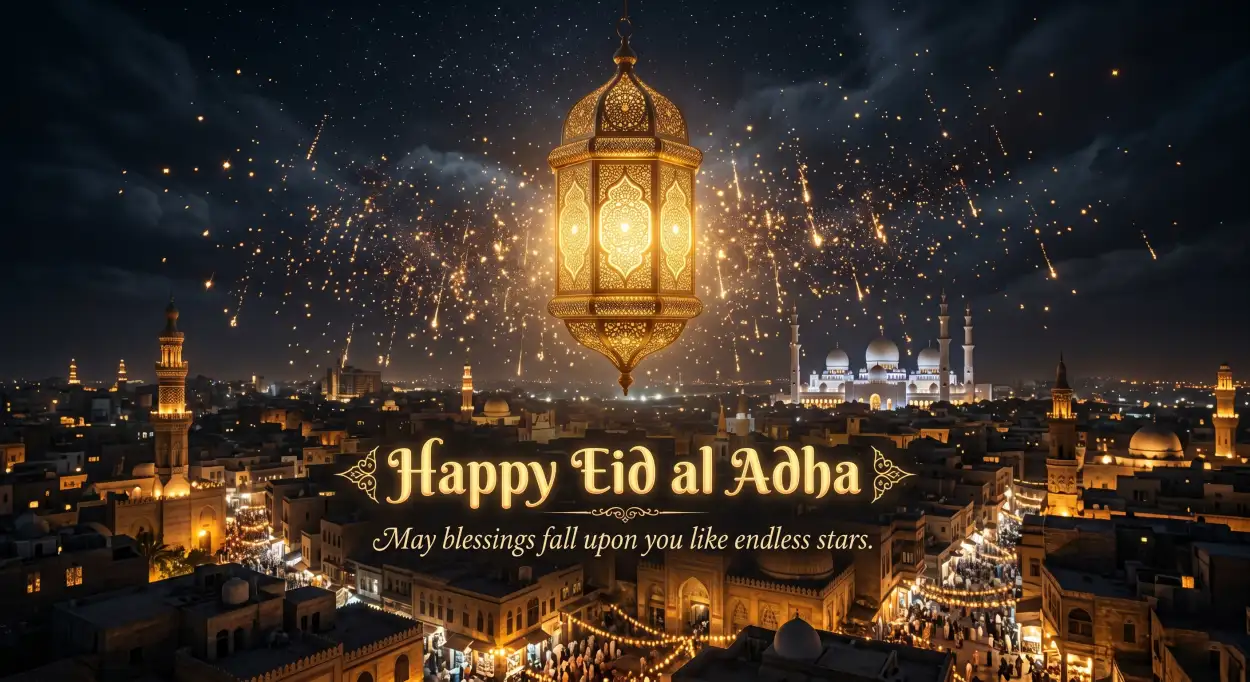 Free Download Happy Eid Al Adha Blessing Quotes For Whatsapp - High Quality Happy Eid Al Adha With Quotes Image