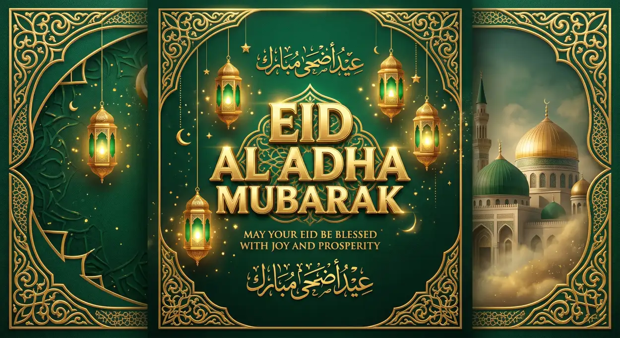 Free Download Happy Eid Al Adha Facebook Story Image 2026 - High Quality Eid Al Adha Greeting Card 2026 Image