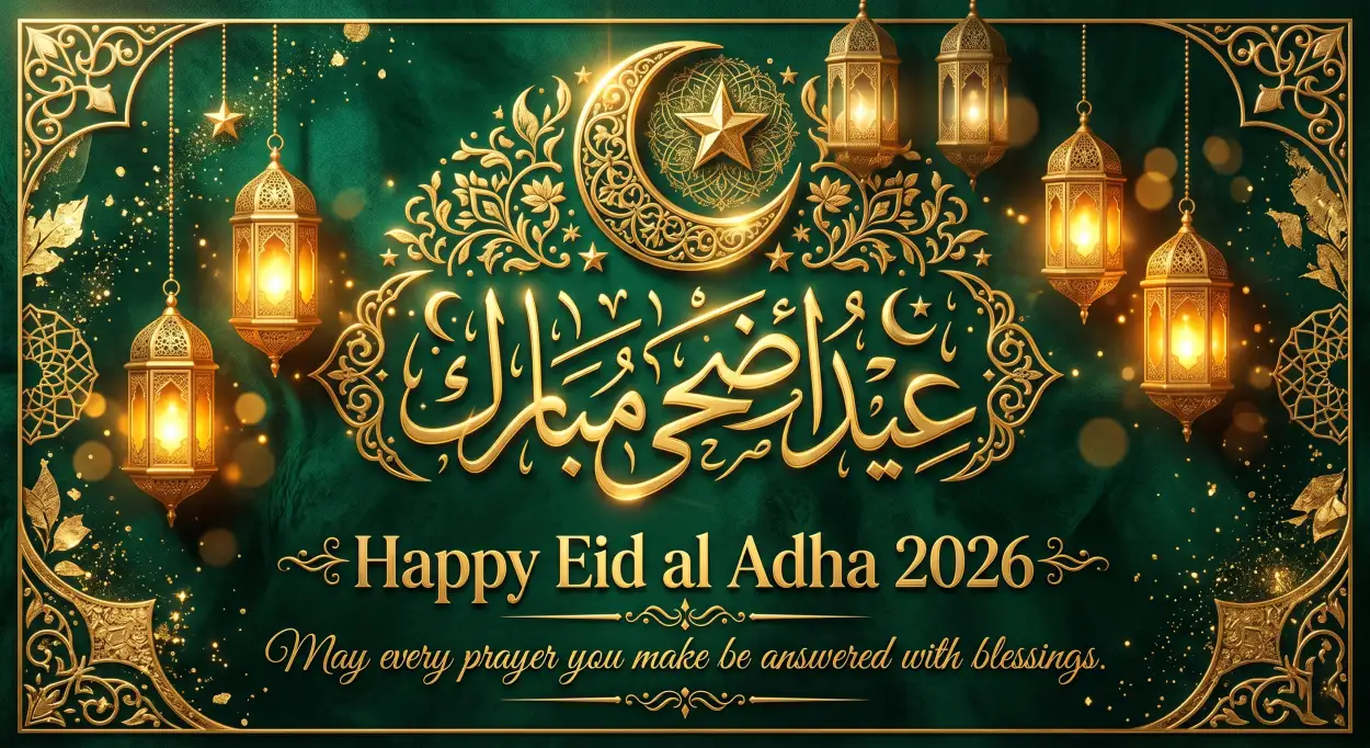 Free Download Happy Eid Al Adha Greetings With Islamic Quotes - High Quality Happy Eid Al Adha With Quotes Image