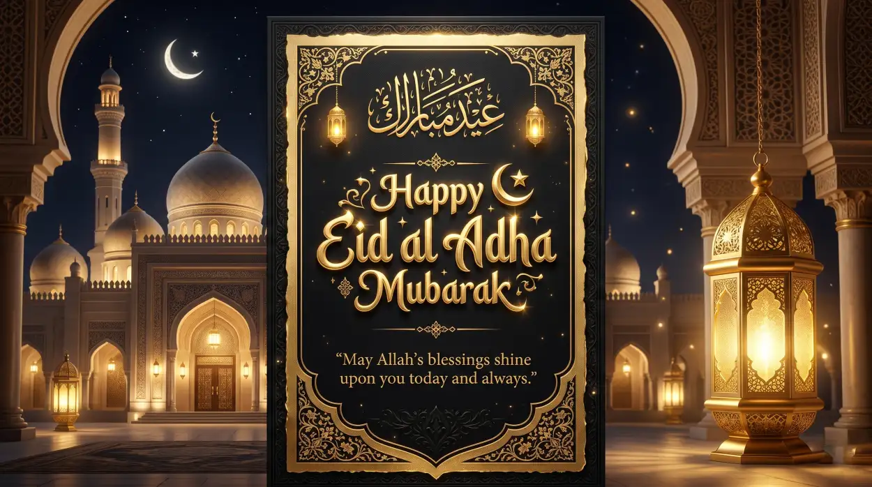 Free Download Happy Eid Al Adha Mubarak Quotes For Everyone - High Quality Happy Eid Al Adha With Quotes Image