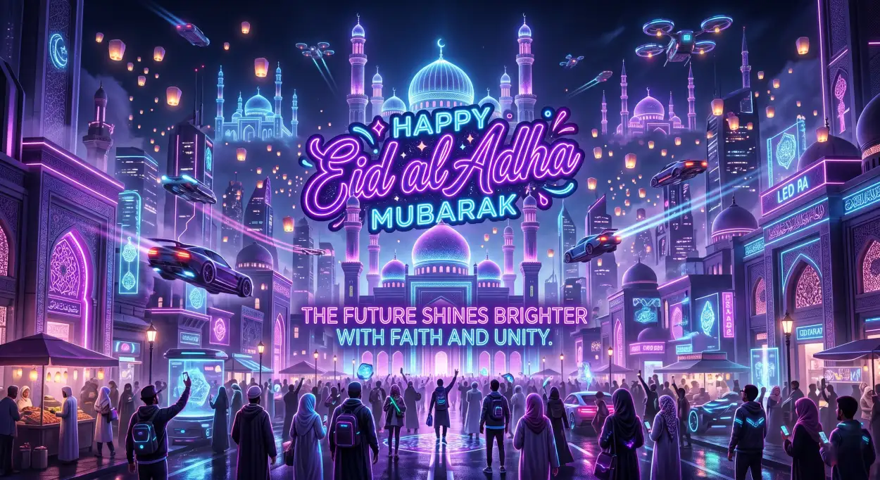 Free Download Happy Eid Al Adha Mubarak Typography Quotes - High Quality Happy Eid Al Adha With Quotes Image