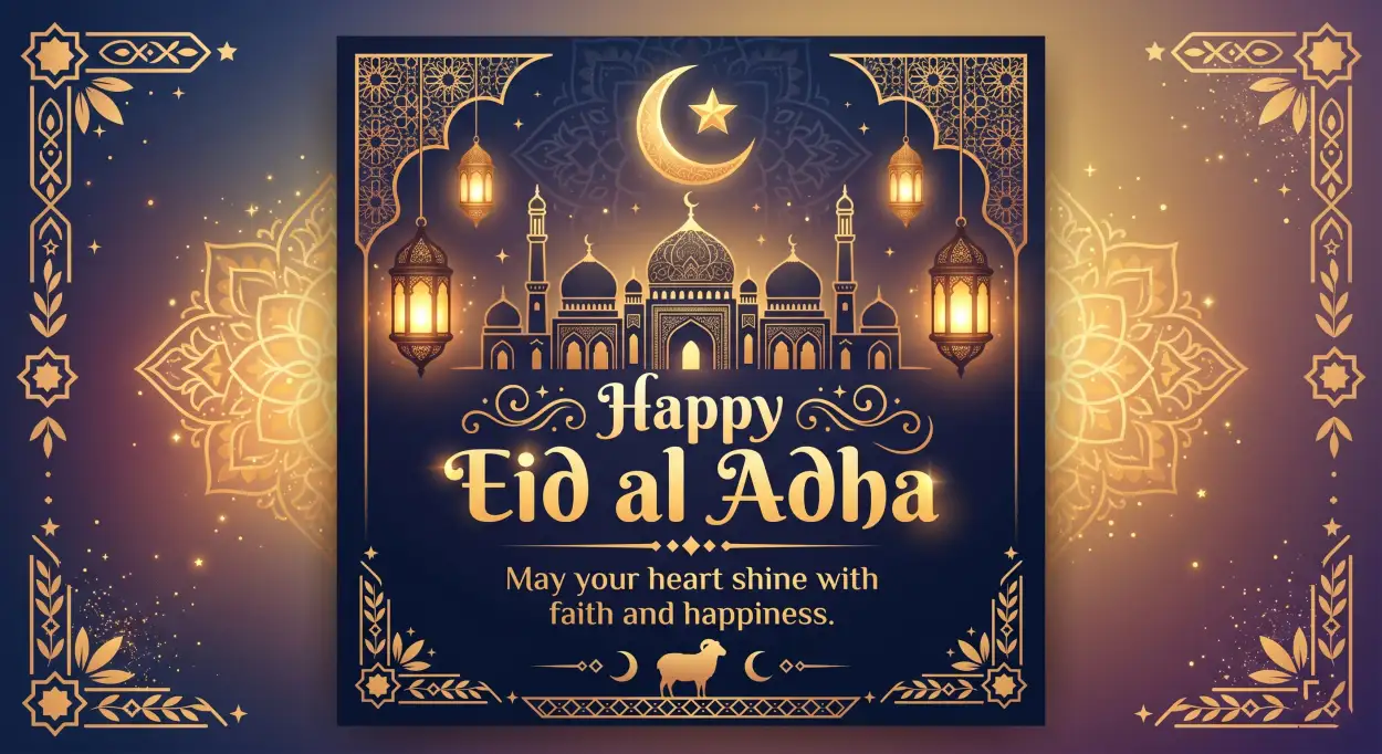 Free Download Happy Eid Al Adha Quotes For Celebration Post - High Quality Happy Eid Al Adha With Quotes Image