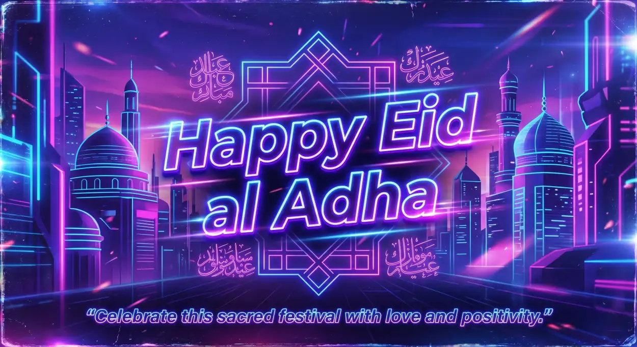 Free Download Happy Eid Al Adha Quotes For Eid Festival Banner - High Quality Happy Eid Al Adha With Quotes Image