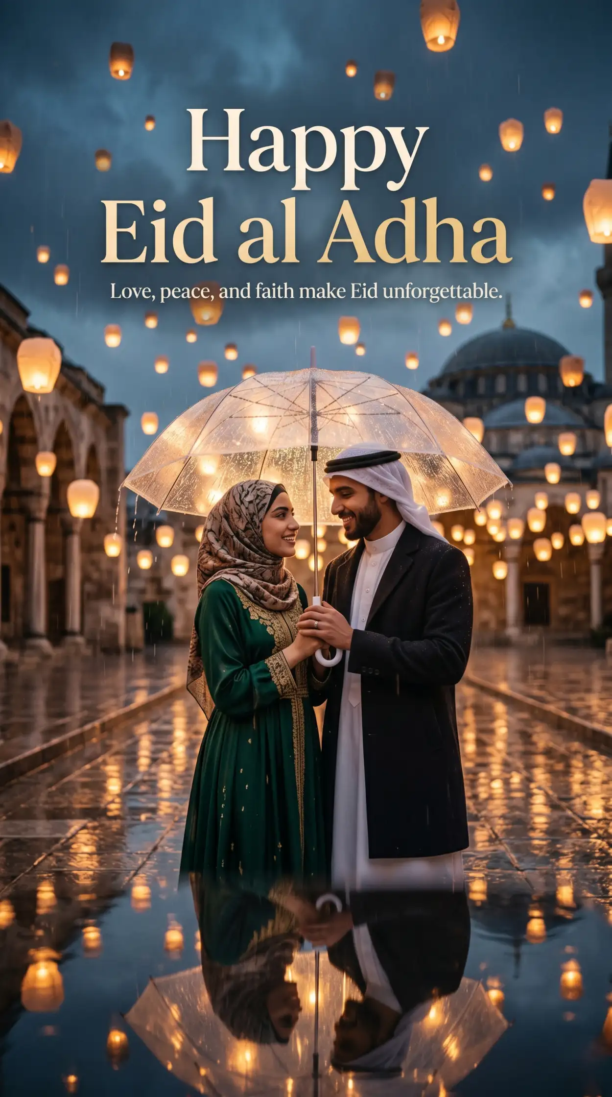 Free Download Happy Eid Al Adha Quotes With Luxury Gold Theme - High Quality Happy Eid Al Adha With Quotes Image