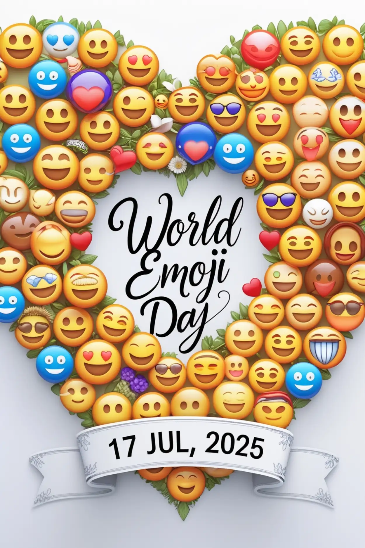 Free Download Happy Emoji Day Greeting Card Design - High Quality World Emoji Day Background