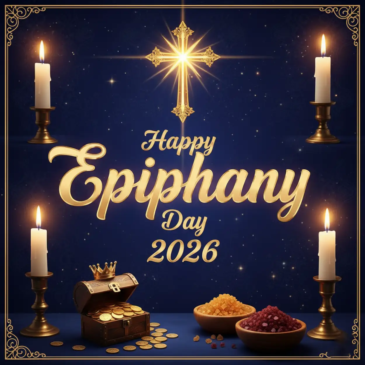 happy epiphany day 2026 sacred christian background