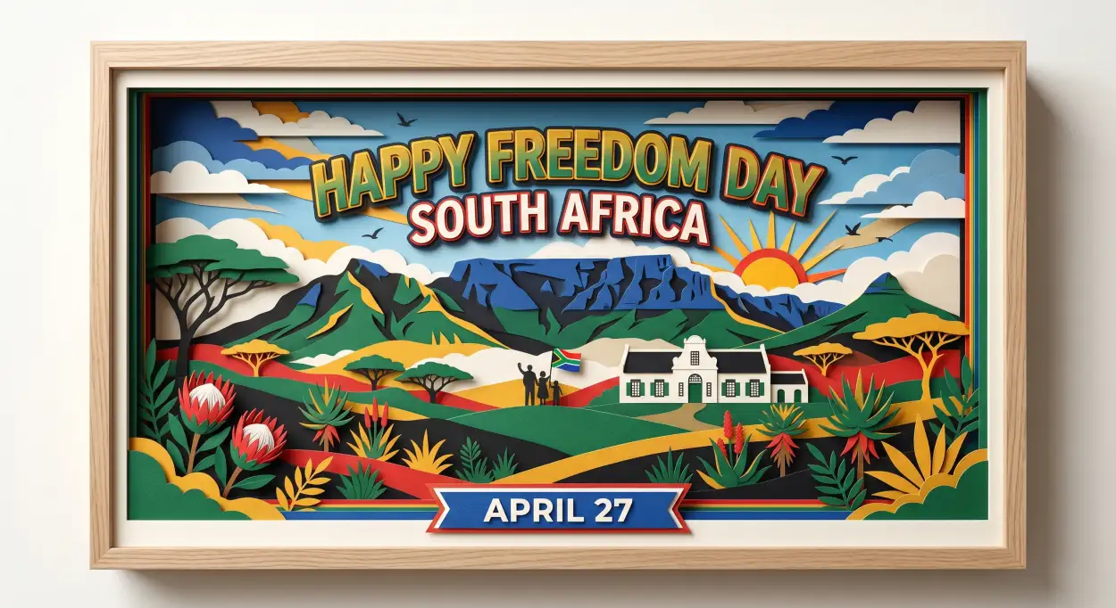 Free Download Happy Freedom Day South Africa Banner Poster Captions 2026 - High Quality Happy Freedom Day South Africa Wishes 2026 Image