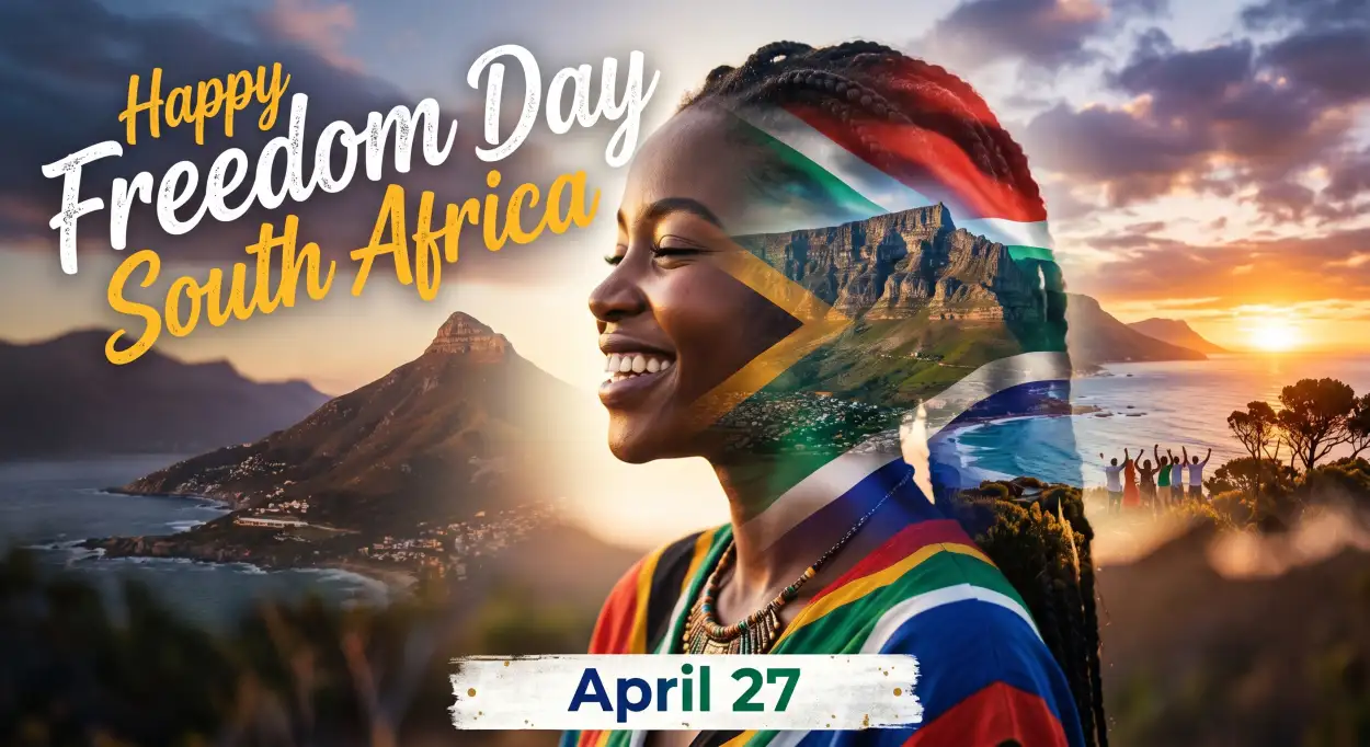 Free Download Happy Freedom Day South Africa Captions Quotes For Reels 2026 - High Quality Happy Freedom Day South Africa Wishes 2026 Image