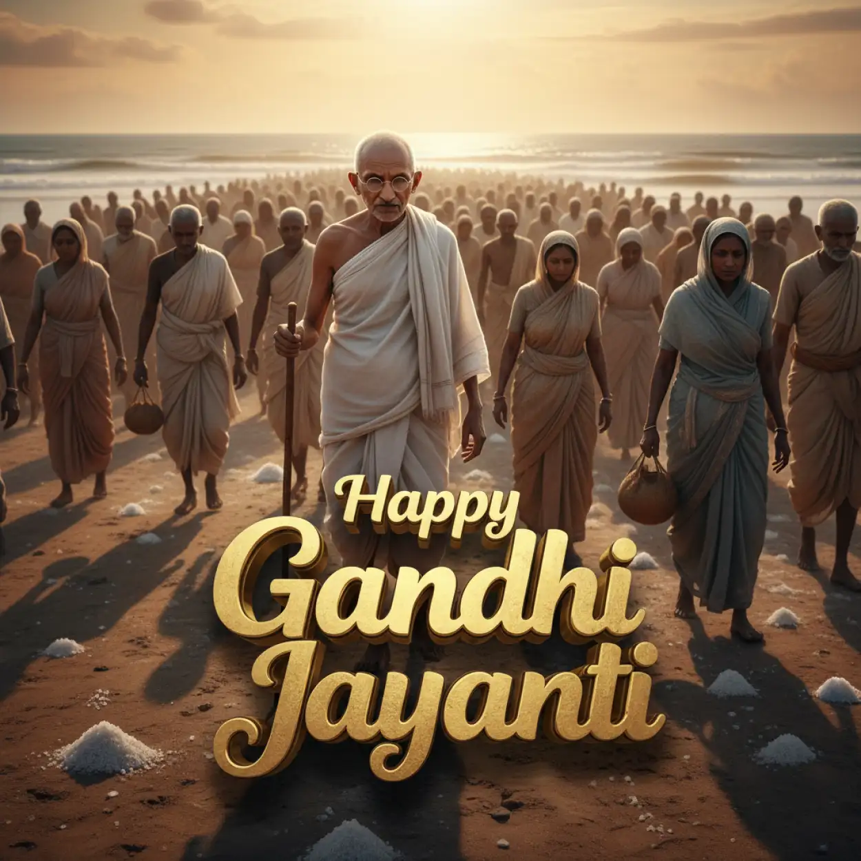 happy gandhi jayanti card design hd