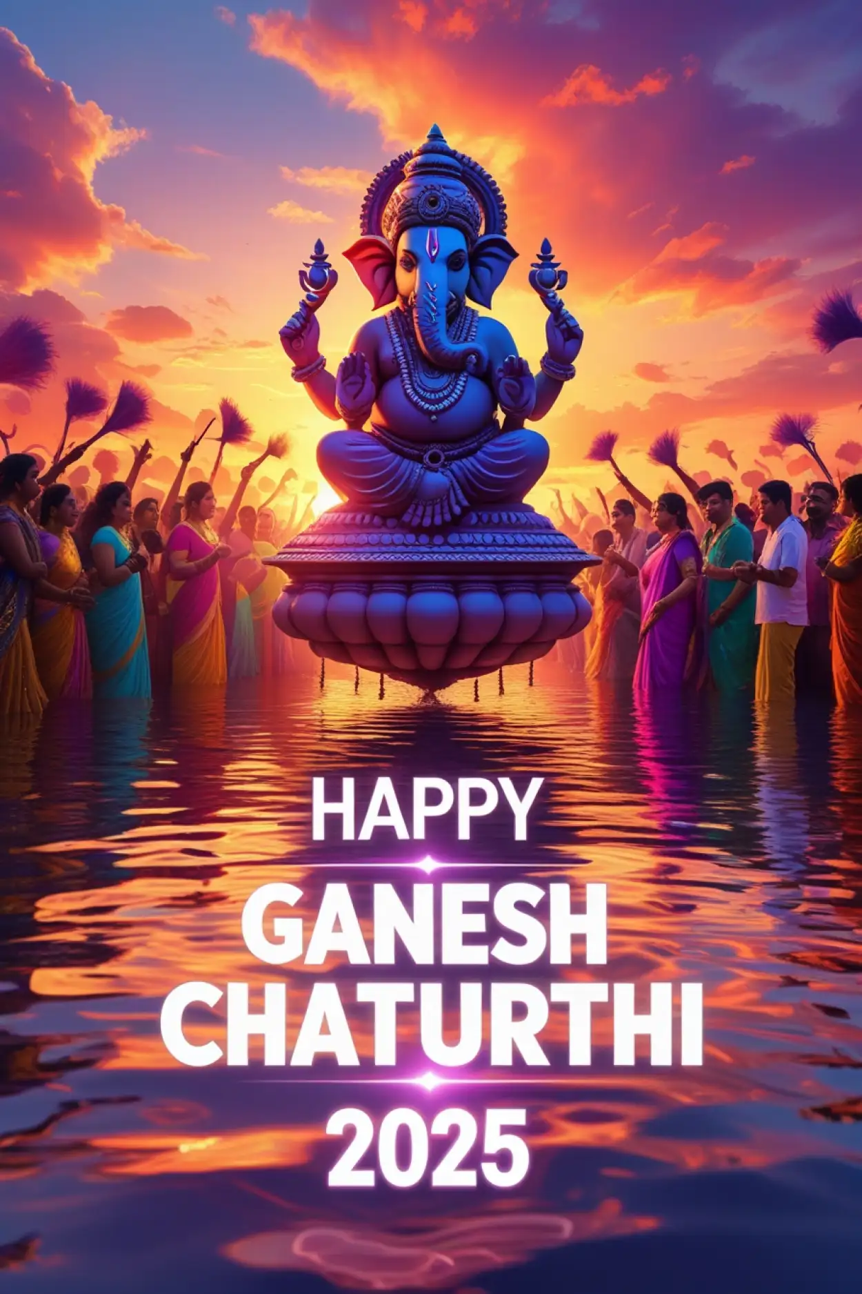 Happy Ganesh Chaturthi 2025 animated GIF download