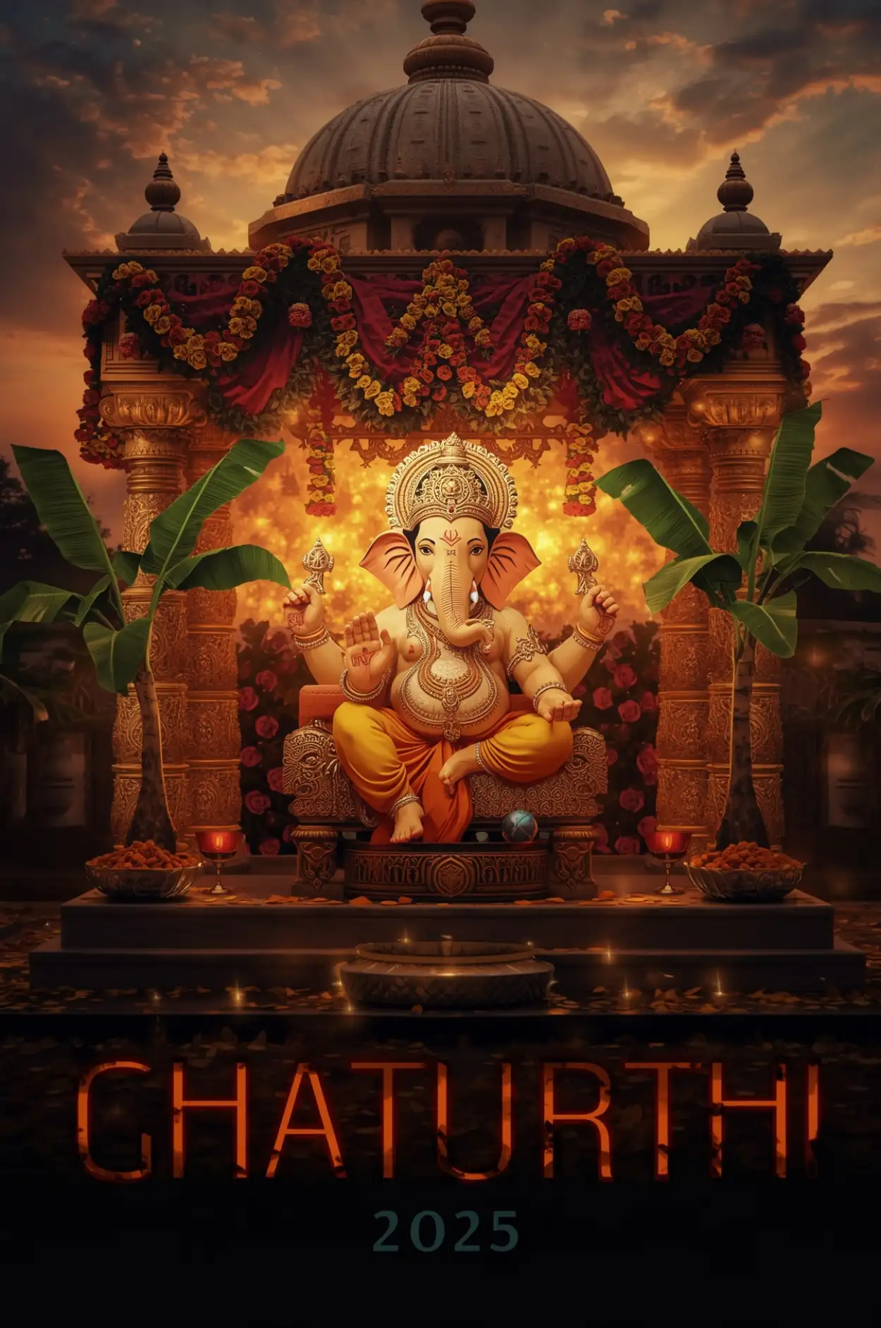 Happy Ganesh Chaturthi 2025 personalized greeting card