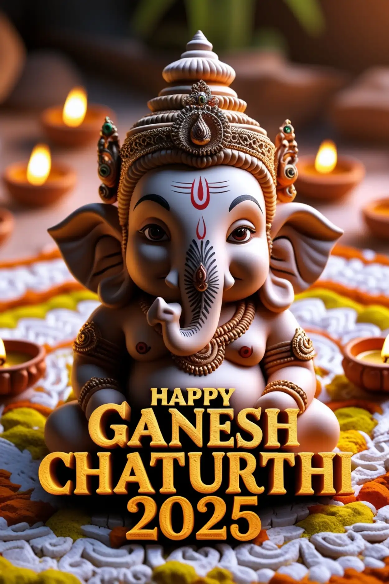 Happy Ganesh Chaturthi 2025 transparent background images