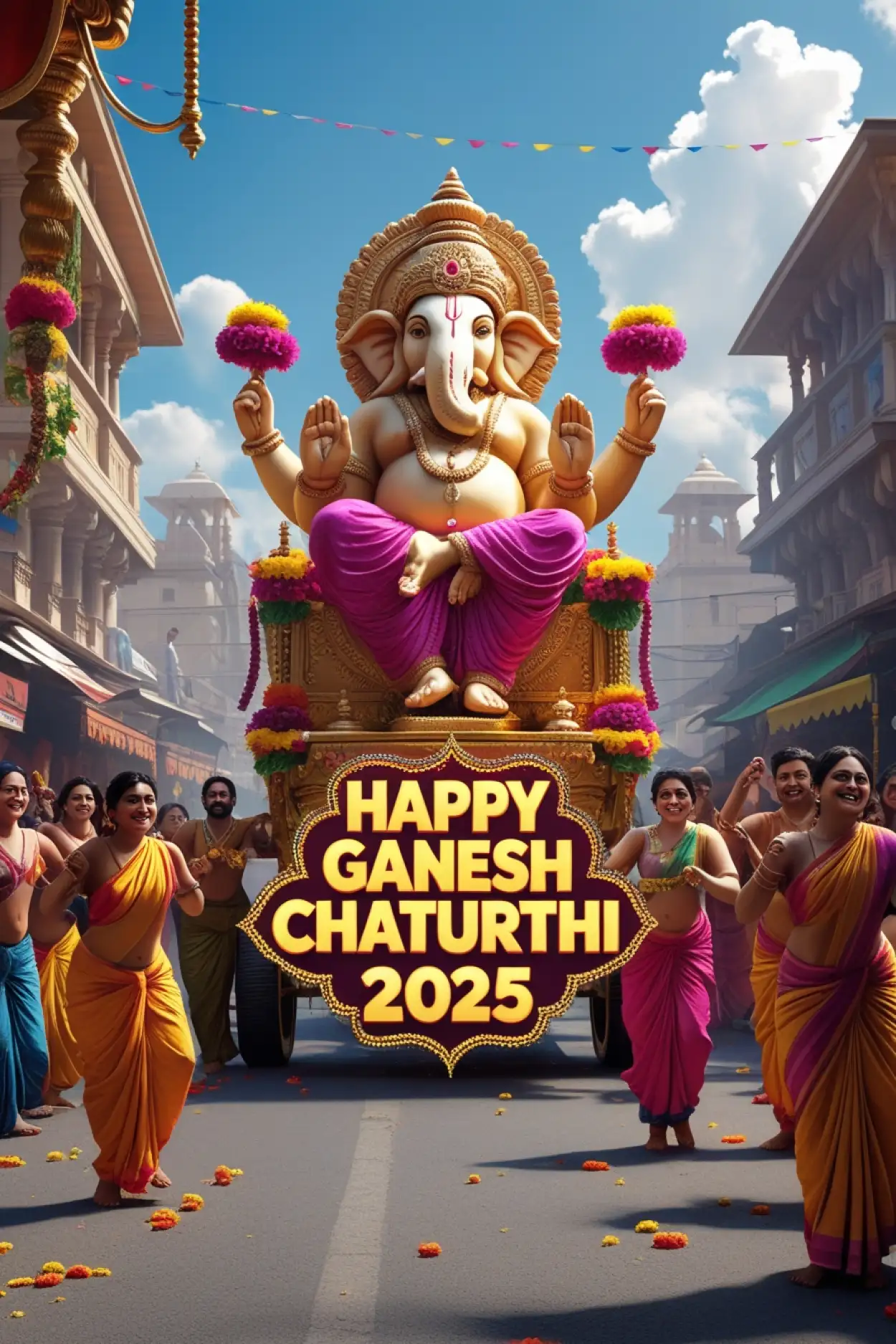 Happy Ganesh Chaturthi 2025 video status free