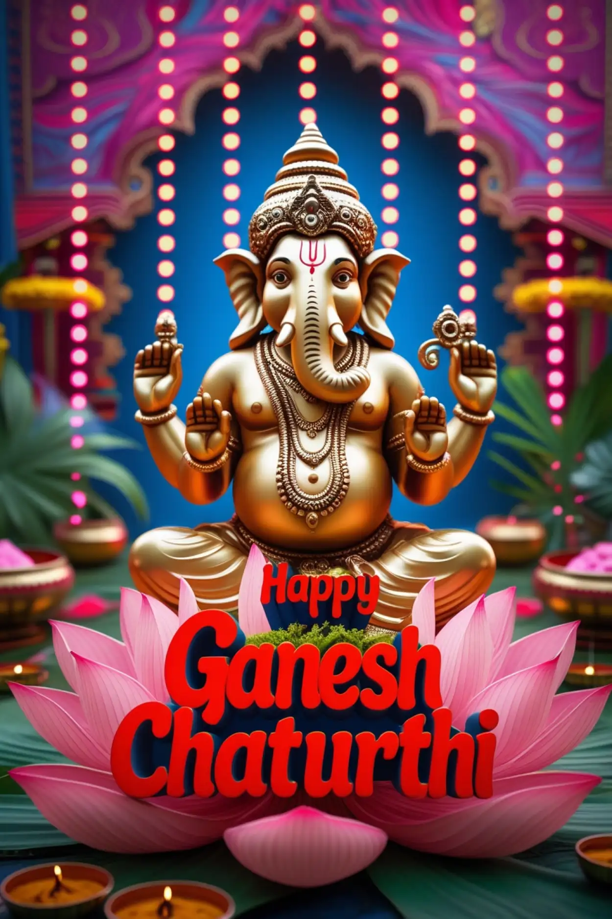 Happy Ganesh Chaturthi 2025 wishes with Ganesh images