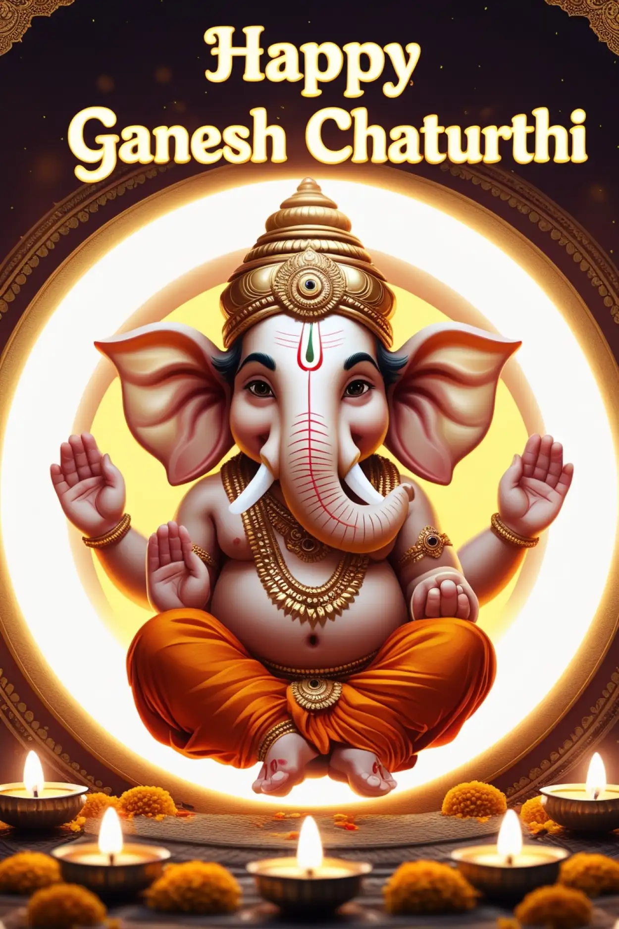 Happy Ganesh Chaturthi wishes greetings card