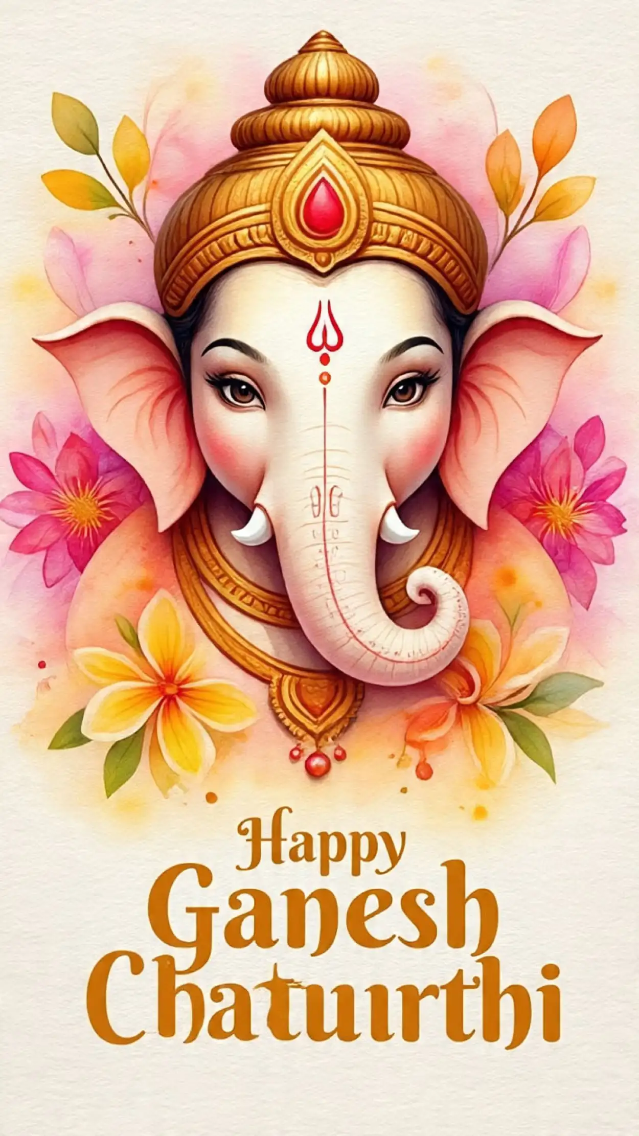 Happy Ganesh Chaturthi wishes with beautiful background