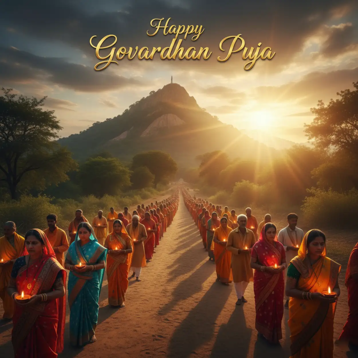 happy govardhan puja 2025 facebook post ideas