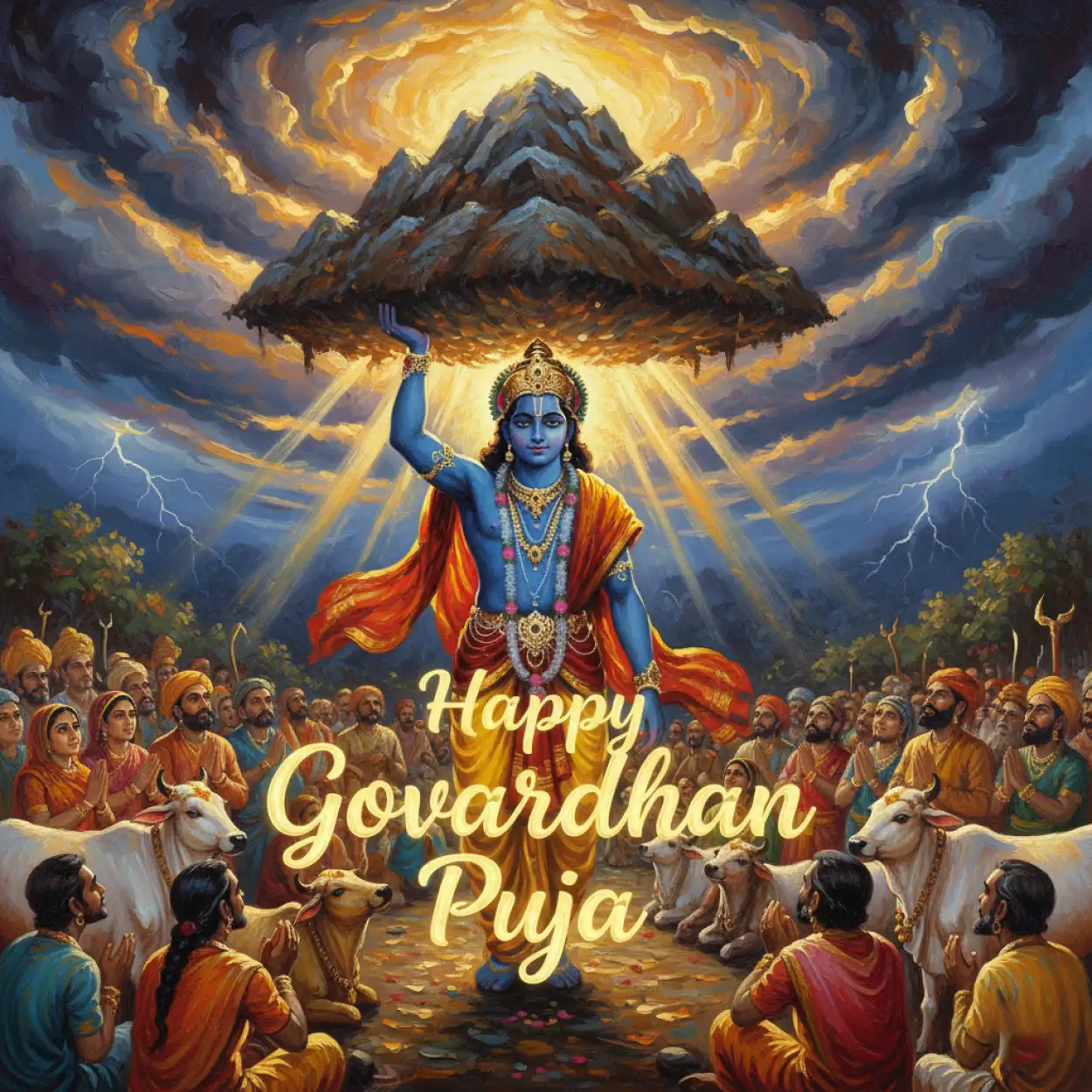Free Download Happy Govardhan Puja Beautiful Hd Wallpaper Download - High Quality Happy Govardhan Puja Background