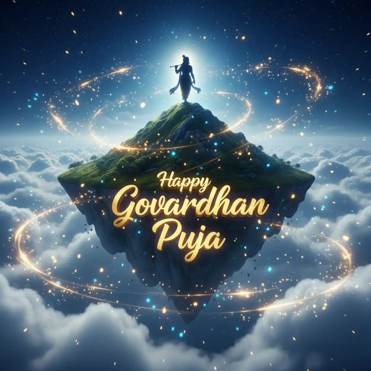 Free Download Happy Govardhan Puja Drawing Ideas For School Competition - High Quality Happy Govardhan Puja Background