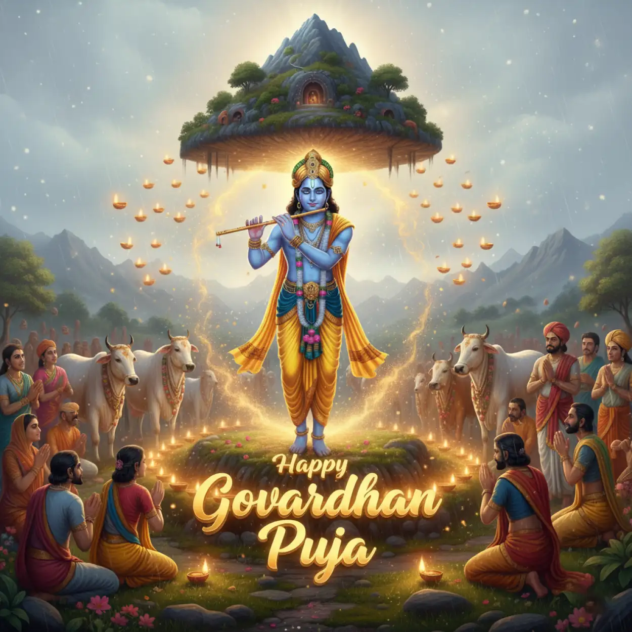 Happy Govardhan Puja Facebook Post With Shubh Image - Royalty Free Happy Govardhan Puja Image | Pngmagic Free Download Happy Govardhan Puja Facebook Post With Shubh Image - High Quality Happy Govardhan Puja Background