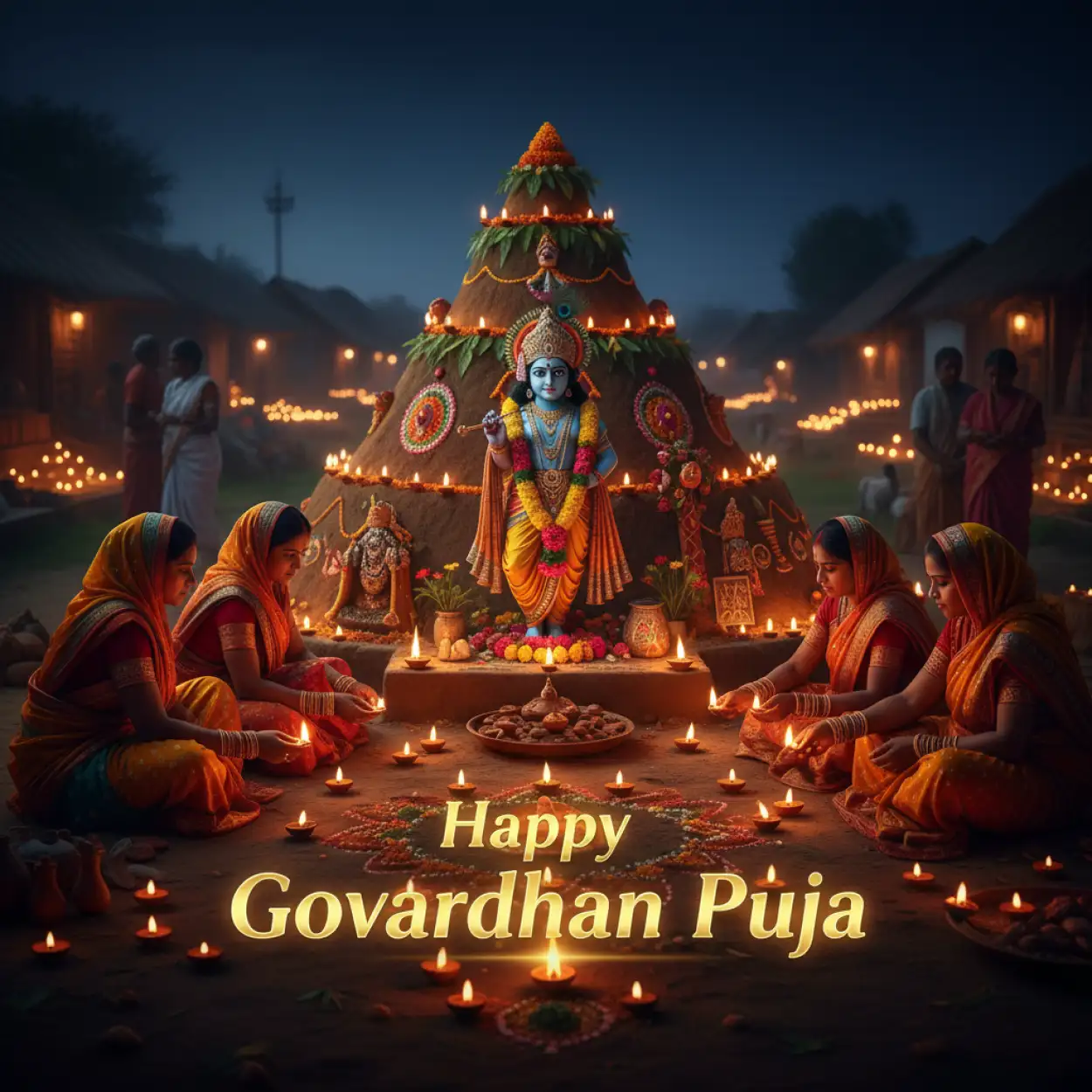 happy govardhan puja shayari in hindi for whatsapp status